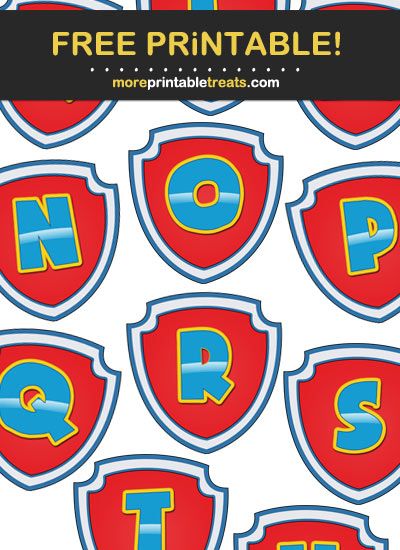 Paw Patrol Theme Badge Letters Part 2 Paw Patrol Badge Template, Paw Patrol Letters Printable Free, Paw Patrol Printables Free Prints, Paw Patrol Birthday Decorations Free Printable, Paw Patrol Banner Happy Birthday, Paw Patrol Birthday Banner Printable, Paw Patrol Birthday Printables Free, Paw Patrol Party Banner, Paw Patrol Banner Printable Free