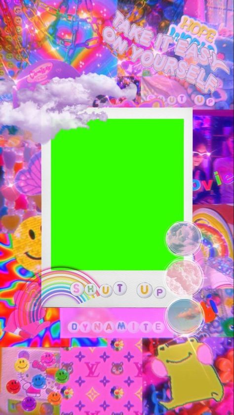 Kidcore Template, Aesthetic Green Screen, Temple Aesthetic, Digital Polaroid, Diy Note Cards, Polaroid Picture Frame, Polaroid Aesthetic, Trill Art, Polaroid Template