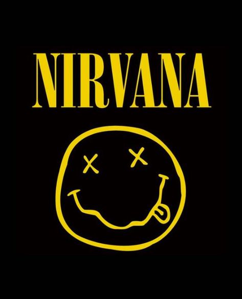 Nirvana Logo, Nirvana, Download File, Digital Files, Instant Download, Yellow, Black