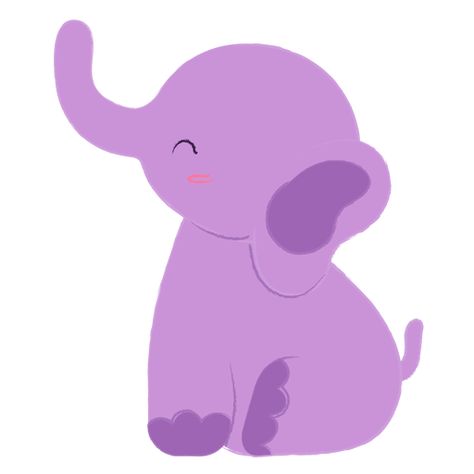 Elephant Png, Be More Positive, Purple Elephant, Purple Animals, Stop Working, Purple Aesthetic, Design Ad, Kids Activities, Png Design