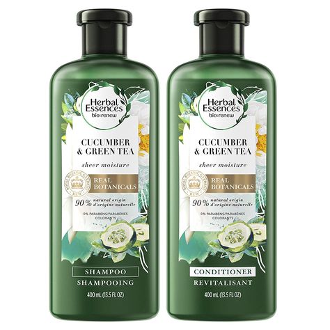 PRICES MAY VARY. You will receive one 13.5 fluid ounce bottle of Shampoo and one 13.5 fluid ounce bottle of Conditioner CLEANSE & LIGHTLY MOISTURIZE. Our Cucumber & Green Tea Shampoo is crafted to cleanse and lightly moisturize hair REAL BOTANICALS ENDORSED BY KEW: The real botanicals in these formulas have been endorsed by the Royal Botanic Gardens, Kew THE SCENT EXPERIENCE: Multilayered scents of green tea leaves, water lily and clean amber OUR NO, NO, NO LIST: Our Cucumber & Green Tea Shampoo Green Tea Shampoo, Herbal Essence Shampoo, Cucumber Green Tea, Volume Shampoo, Shampoo Brands, Herbal Essences, Volumizing Shampoo, Moisturize Hair, Shampoo Conditioner