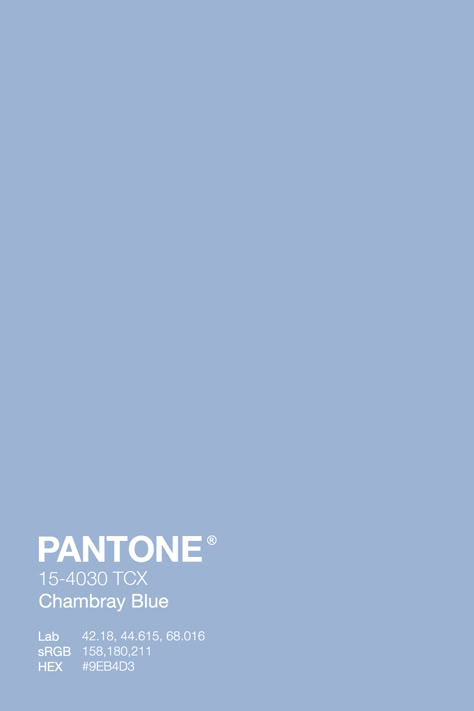 Step into timeless sophistication with Pantone Chambray Blue at New York Fashion Week! From the runway to street style, this classic hue is making waves. Explore the refined charm and versatility of Chambray Blue as it sets the tone for this season's fashion trends. Elevate your wardrobe with effortless style – dive into the world of high fashion and embody timeless elegance with Pantone Chambray Blue! 💙👔 #SpringFashion #FashionForward #designtrends French Blue Pantone, Dusty Blue Color Swatch, Ice Blue Pantone, Pantone Chambray Blue, Powder Blue Color Scheme, Light Blue Color Swatch, Pantone Classic Blue, Dusty Blue Swatch, Baby Blue Colour Palette