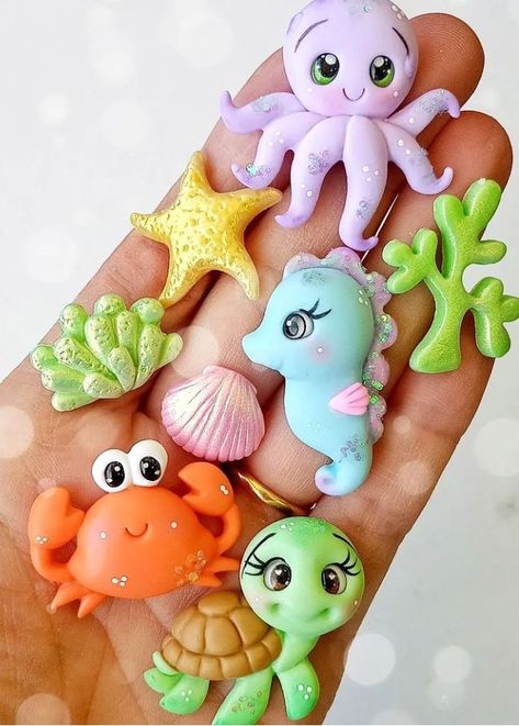 Kue Fondant, Cercei Din Lut Polimeric, Shoe Cakes, Ocean Cakes, Mermaid Birthday Cakes, Fondant Animals, Fondant Cake Toppers, Fondant Tutorial, Clay Crafts Air Dry