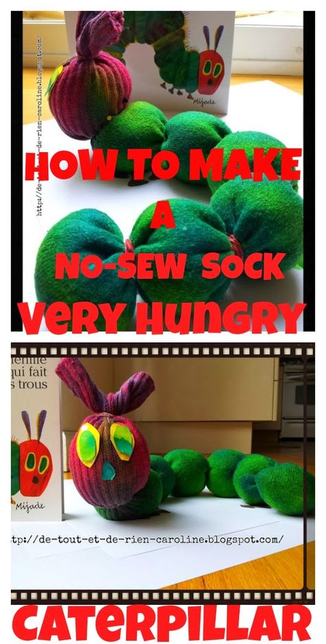 Eric Carle Crafts, Caterpillar Preschool, Eric Carle Activities, Hungry Caterpillar Activities, Easy Preschool Crafts, Hungry Caterpillar Party, Hungry Caterpillar Birthday, Spring Preschool, Sock Crafts