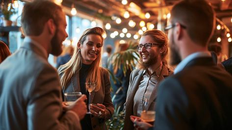 Networking Event Interaction: A lively group of professionals engage in conversation at a vibrant networking event indoors. #networking #professionals #conversation #event #indoors #aiart #aiphoto #stockcake ⬇️ Download and 📝 Prompt 👉 https://ayr.app/l/e34G Indoor Event Photography, Corporate Events Photography, Networking Event Photography, Business Event Photography, Event Photography Ideas, Corporate Event Photography, Community Gathering, Conference Branding, Things Quotes