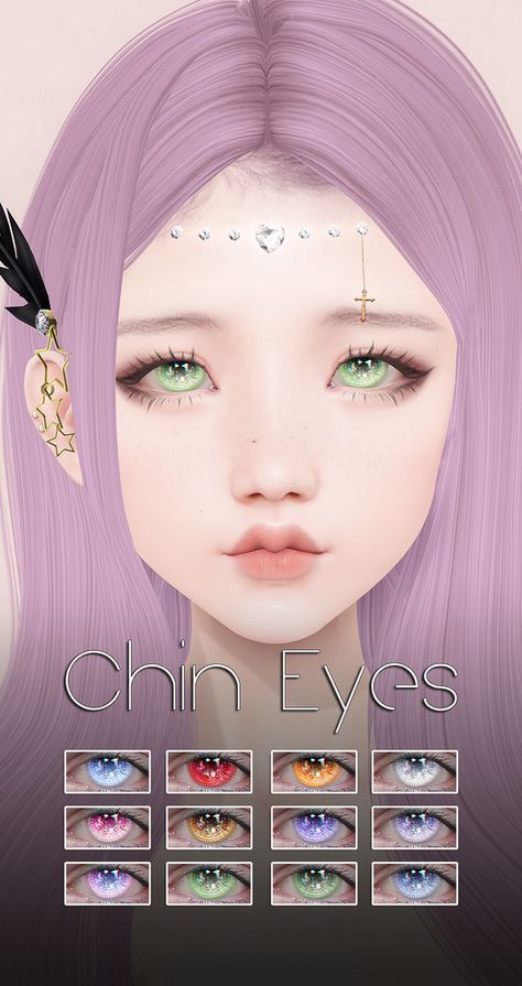 Chin Sims 4 Cc, Sims 4 Cc Asian Eyes, Sim4 Makeup, Sims4 Cc Eyes, Sims 4 Eye Cc, Sims4 Eyes, Sims Face, Japanese Eyes, Sims 4 Stories