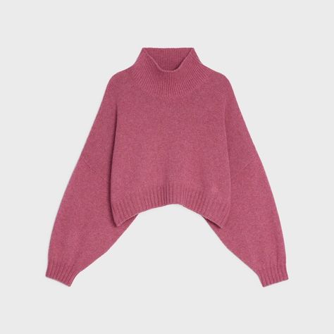 Cashmere Color, High Neck Sweater, High Neck Long Sleeve, Saint Tropez, A White Background, Knitwear Women, Dark Pink, White Background, Top Styles