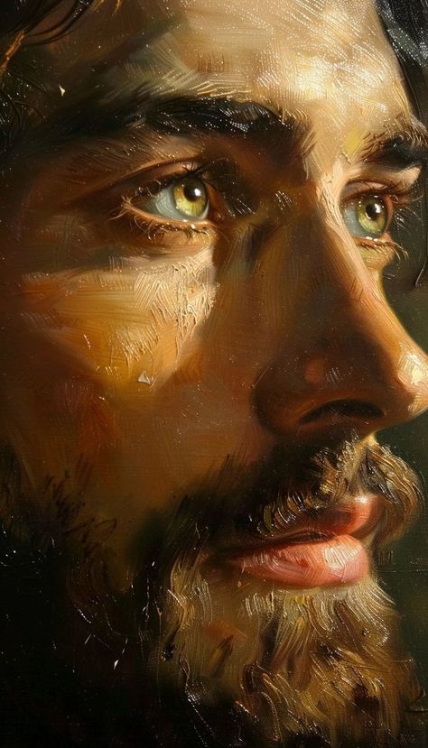 Men Portraits Painting, Abstract Oil Portrait, Beard Painting, Classic Portrait Painting, Oil Painting Photo, Portrait Painting Tutorial, Face Oil Painting, Painting Of A Man, Man With A Beard