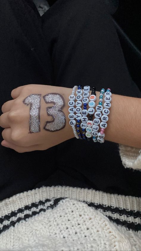 Taylor Swift: The Eras Tour Film friendship bracelets Eras Tour Film, Taylor Swift The Eras Tour, Bead Ideas, Clay Bead, Digital Diary, Eras Tour, Clay Beads, Friendship Bracelets, Fangirl