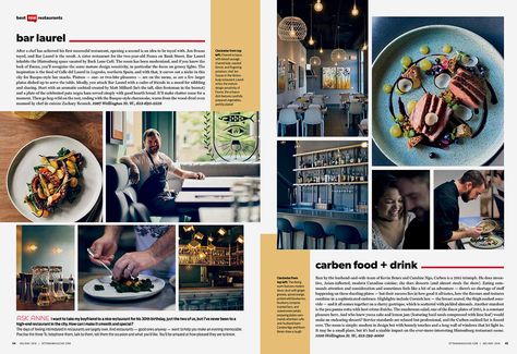 Ottawa magazine - Top 10 New Restaurants on Behance Food Magazine Layout, Ottawa Restaurants, Travel Blog Design, Indesign Layout, Magazine Layout Inspiration, 잡지 레이아웃, Newspaper Layout, Pub Design, Editorial Design Layout