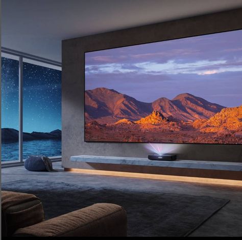 Huge Tv, Cool Room Designs, Luxury Houses Mansions, Big Tv, Large Tv, Luxury Penthouse, Living Room Ceiling, Home Cinemas, New Living Room