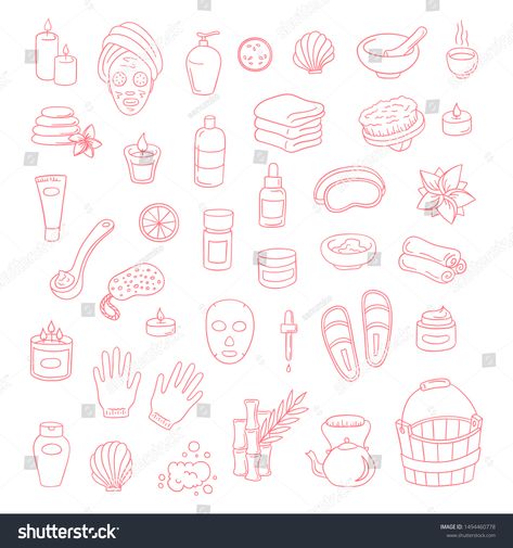 Bamboo Illustration, Doodle Simple, Spa And Massage, Doodle Icons, Skincare Facial, Vector Doodle, Pregnancy Art, Powerpoint Slide Designs, Bullet Planner