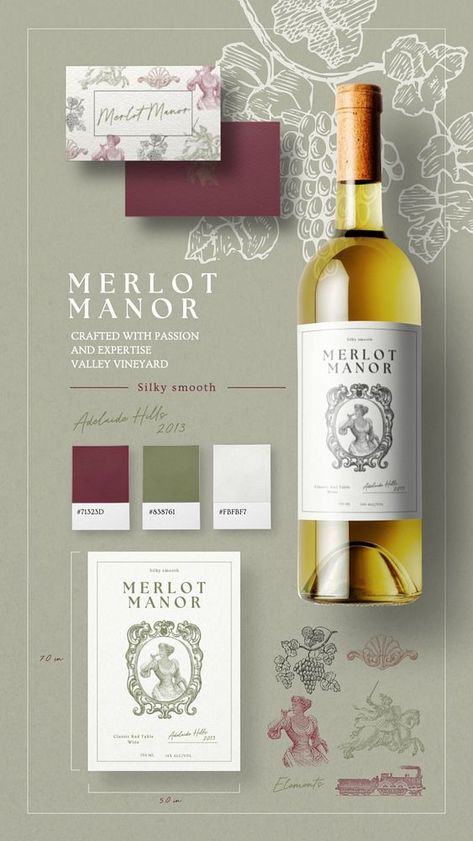 Wine Mood Board, Wine Brochure Design, Wine Advertising Design, Wine Graphic Design, Wine Branding Design, Wine Brochures, Wine Infographic, Beverage Branding, Wine Cards