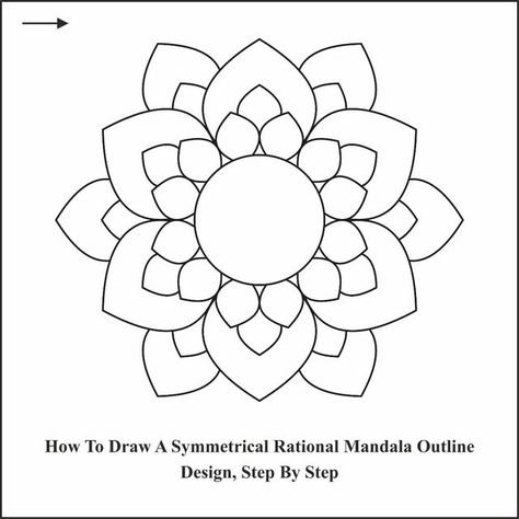 Mandalas, Symmetrical Drawing, Mandala Outline, Outline Design, Ornament Drawing, Geometric Pattern Art, Outline Designs, Flower Coloring Pages, Dot Painting