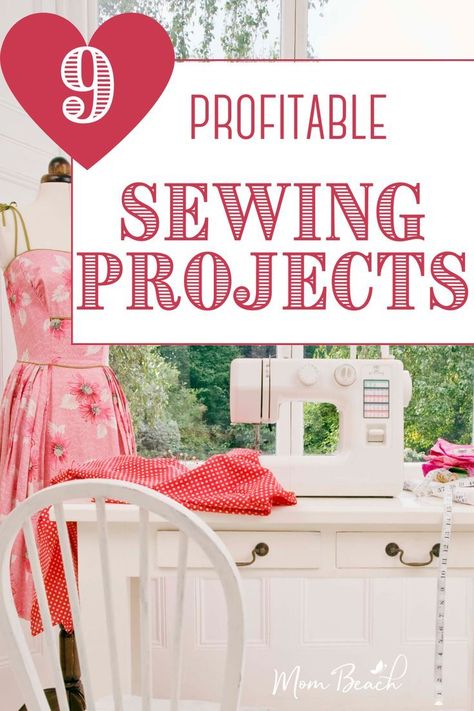 Make money online with your sewing machine with these 9 sewing project ideas! Quick Useful Sewing Projects, Sewing Ideas For Selling, Sew To Sell Make Money, Easy Sewing Projects To Sell Diy Ideas, Make Money Sewing From Home, Sewing For Money Ideas, Things To Sew And Sell On Etsy, Sewing For Money, Sewing Chicken Projects