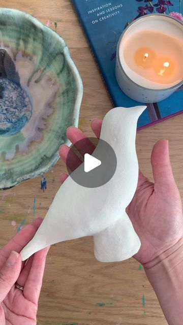 Julie Marriott on Instagram: "I’ve been exploring an idea over the past few months that I haven’t shared. . . until now 😊

I’ve been wanting to take my art into the sculptural realm for a long time, so I started playing with air-dry clay. Eventually, I landed on this bird form, which I love. Rather than painting these to be lifelike, I imagined creating beautiful distressed finishes on them, like an aged statue in a garden or an old terra cotta pot.

To be honest, I sat for a long time not working on these because I couldn’t quite make sense of that idea. Was it too weird?? I wondered if anyone would get it. But after creating my most recent paintings, I see how my idea for these sculptures is directly tied to the surface patina I’m exploring on those canvases. I’m excited to move forward Clay Bird, Terra Cotta Pot, Bird Statues, My Idea, Two Birds, Bird Sculpture, To Move Forward, To Be Honest, Paper Clay