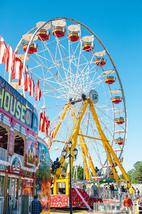 A guide to the North Carolina State Fair in Raleigh (with little kids), and how to have the best time ever. Fair Rides, Bg Design, Amusement Park Rides, Carnival Rides, Parc D'attraction, Fun Fair, Picture Collage Wall, Photo Wall Collage, State Fair