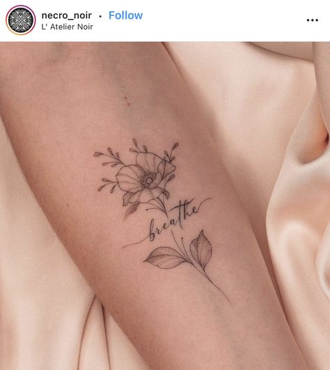 Quote Tattoos For Women With Flowers, Allow Yourself To Grow Tattoo, Wealth Tattoos For Women, Romans 8 Tattoo, Ankle Flower Tattoos For Women, Capable Tattoo, Tato Mom, Floral Tattoo With Words, Tattoo Childrens Names