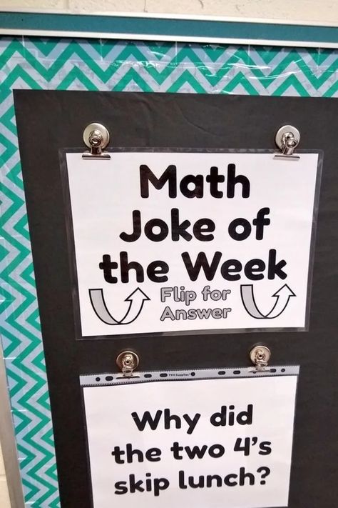 Junior High Math, Math Classroom Posters, Joke Of The Week, Sarah Carter, Math Bulletin Boards, High School Math Classroom, Math Puns, Math Classroom Decorations, High School Math Teacher