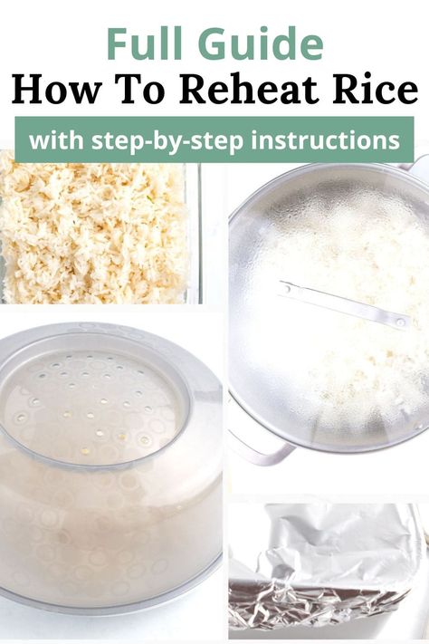 In this all-in-one guide on How to Reheat Rice, you'll find the best ways to warm up all kinds of rice recipes. Mastering these techniques can make weeknight dinners easier, cooking for a crowd simpler, and even help reduce kitchen waste. Best Way To Reheat Rice, Reheat Rice, Freezing Cooked Rice, How To Reheat Rice, Rice In The Oven, Cilantro Lime Rice Recipe, Rice In The Microwave, Lime Rice Recipes, Rice On The Stove