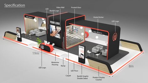 3D Exhibition Stand Booth 152 sqm crockery | CGTrader Trade Show Booth Design, Expo Stand, Stand Feria, Exhibition Stall Design, Exhibition Stall, Kiosk Design, Stall Designs, Exhibition Stand Design, Exhibition Booth Design