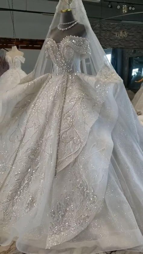 Ostty™ Dress Customized Service | Extravagant wedding dresses, Fancy wedding dresses, Beautiful wedding dresses Extravagant Wedding Dresses, Mini Dress Outfit, Extravagant Wedding, Sparkle Wedding Dress, Dresses Romantic, White Mini Dress Outfit, Pretty Wedding Dresses, Fancy Wedding Dresses, Fancy Wedding