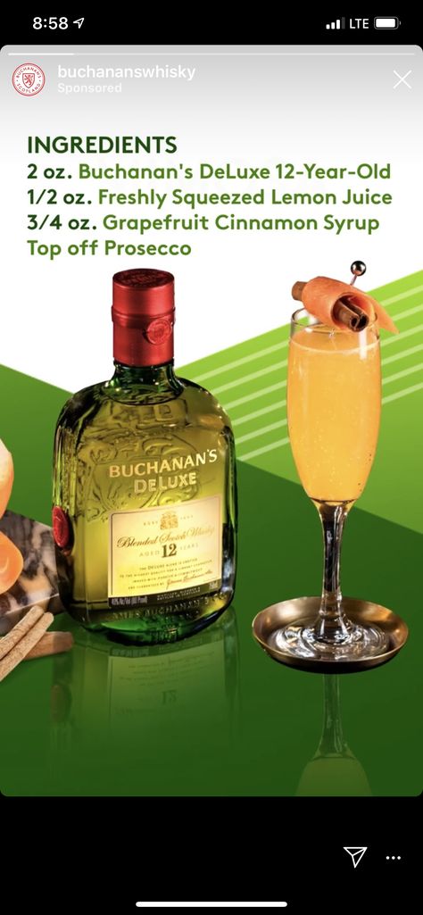 Buchanan Drinks, Buchanan Deluxe, Thanksgiving 2020, How To Squeeze Lemons, Drinks Alcohol Recipes, Alcohol Recipes, Grapefruit, White Wine, Juice