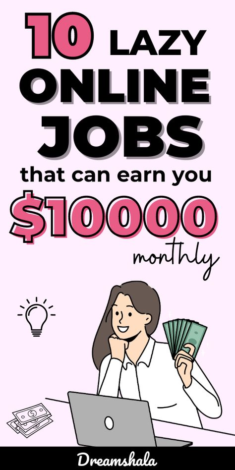 10 best online jobs to help you learn how to make money from home. Also, learn the legit ways to make extra money. Get top best real legitimate flexible high paying remote non phone part time and full time fee free late night work from home jobs and side hustle ideas that are perfect for beginners with no experience. #workfromhome #workfromhomejobs #onlinejobs #remotejobs #sidehustleideas #passiveincome #makemoneyfromhome #waystomakeextramoney #finance #career #education Late Night Work, Typing Jobs From Home, Job Tips, Work From Home Careers, Legit Online Jobs, Easy Online Jobs, Ways To Make Extra Money, Night Jobs, Finance Career