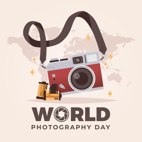 Happy World Photography Day, World Photography Day, 19 August, Banner Design Inspiration, Bridal Photography Poses, Father Images, Photo Album Design, Camera Logo, About World