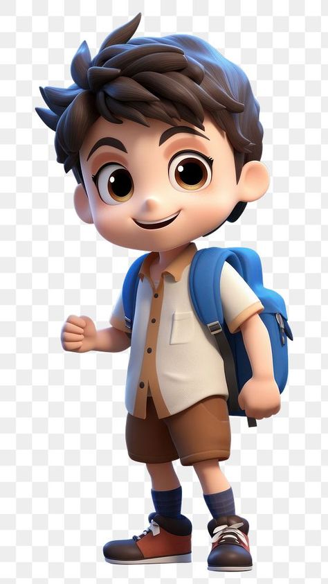 Student Cartoon Image, Students Png, Student Video, Boys Artwork, Photo Cake Topper, Kids Cartoon Characters, Student Cartoon, Chibi Boy, Boy Cartoon