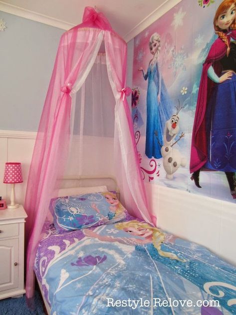 Frozen Bedroom Diy, Frozen Bedrooms, Elsa Bedroom, Frozen Girls Bedroom Ideas, Frozen Bedroom Ideas Diy, Princess Bedrooms For Girls, Princess Bedroom Diy, ... Frozen Girls Bedroom, Pink Canopy, Frozen Bedroom, Frozen Room, Princess Bedrooms, Canopy Bed Diy, Princess Bedroom, Diy Canopy, Princess Room