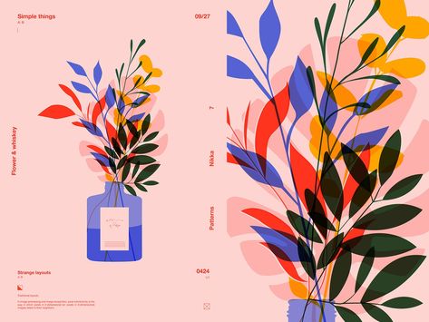 Hansel Y Gretel, 타이포그래피 포스터 디자인, Flat Illustration, Vintage Poster, Art Graphique, Material Design, Graphic Design Inspiration, Graphic Design Illustration, Flower Vases