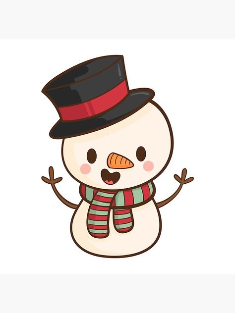 Cute Snowmen Drawings, Sugar Mold, Kawaii Halloween, Cute Snowman, Mini Art, Drawing For Kids, Grinch, Missouri, Christmas Cards