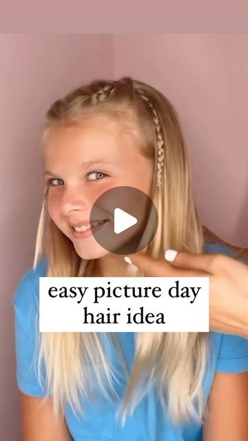 Audrey McClelland on Instagram: "EASY AND CUTE PICTURE DAY HAIR IDEA ❤️ Here’s another option when it comes to picture day at school, or any day! I love this easy half up hairstyle. . If you’re interested in the hair products that we use, just let me know in the comments and I will send them your way! . #halfuphalfdown #halfuphalfdownhairstyle #hairdo #braidideas #braidinspo #braidinspiration #braid #simplehairstyles #simplehair #simplehairstyle #easyhairstyles #easyhairstyle #easyhairstylesforgirls #cutehairstyles #cutehair #hairvideo #hairideas #hairinspo #hairinspiration #hairvideos #hairidea #schoolhairstyles #schoolhair #hairstyles #hair #hairstyle #hairtutorial #hairtutorials" Hairstyles For Picture Day Kids, Best Picture Day Hairstyles, 3rd Grade Picture Day Hair, Kids Hairstyles Half Up Half Down, School Photo Hair, Cute Picture Day Hairstyles For Kids, Hair Styles For Picture Day At School, School Pictures Hairstyles, School Picture Day Hairstyles For Kids