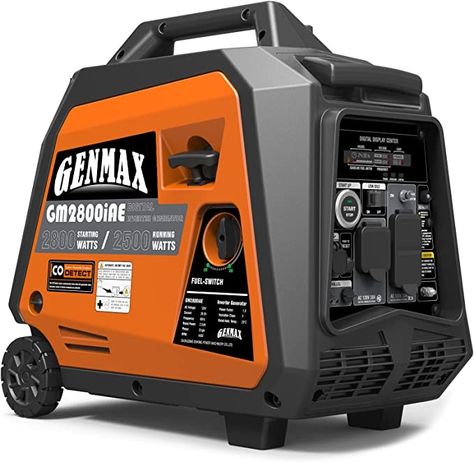 GENMAX Outdoor Power Equipment GM2800iAE Super Quiet Portable Inverter Generator EPA Compliant(GM2800iAE) Portable Inverter Generator, Inverter Generator, Natural Gas Generator, Dual Fuel Generator, Portable Generator, Gas Generator, Power Inverter, Tankless Water Heater, Hot Water Heater