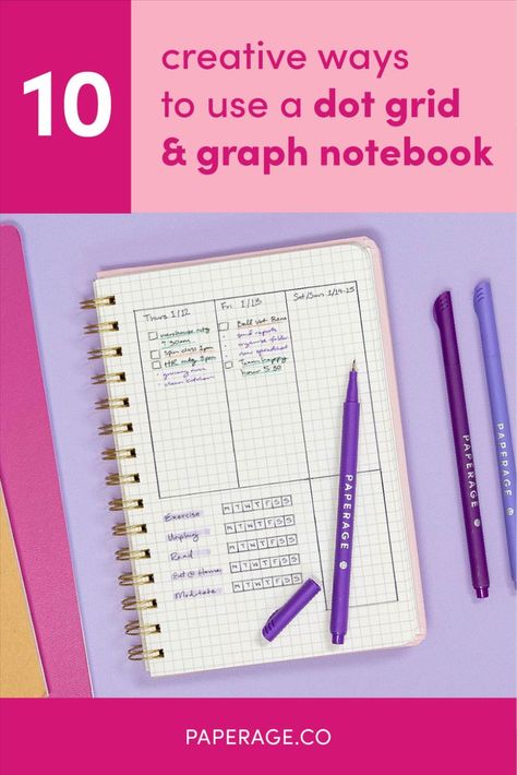 More and more people are discovering the versatility in using a dot gird or graph paper notebook. We have a fondness for all things paper and pen so we're thrilled to see more people interested in the great grid! If you're new to the club (welcome!) & recently acquired a dotted or grid notebook, we’ve got you covered with 10 Creative Ways to use a Dotted or Grid Notebook. Graph Notebook Ideas, Grid Notebook Ideas, Graph Paper Ideas, Graph Paper Notes, Notes Drawing, Graph Notebook, Graph Paper Notebook, Softcover Notebook, Dot Grid Journal