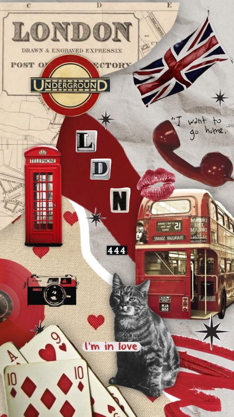 #aesthetic #london #red #collage #moodboard #vintage #londondreams #cat #londonaesthetic #redcoquette Wallpaper Backgrounds London, British Wallpaper Aesthetic, London Aesthetic Wallpaper Iphone, London Red Aesthetic, Red Aesthetic Place, London Collage Wallpaper, London Aesthetic Collage, Anglophile Aesthetic, London Wallpaper Aesthetic