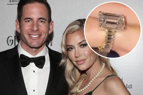 Heather Rae Young gets engagement ring upgrade from Tarek El Moussa Sophia Richie Engagement Ring, Sophia Richie Wedding, Heather El Moussa, Engagement Ring Upgrade, Celebrity Engagement Ring, Heather Rae, Tarek El Moussa, Sophia Richie, Selling Sunset