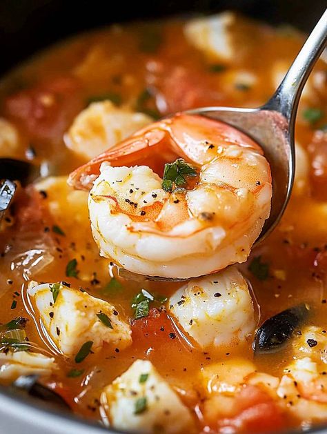 Seafood Soup Soup With Seafood Stock, Soup Recipes Fish, Easy Seafood Soup, Seafood Boil Soup, Easy Shrimp Soup, Soup Recipes Seafood, Frozen Seafood Mix Recipes, Tilapia Soup, Seafood Soups And Stews