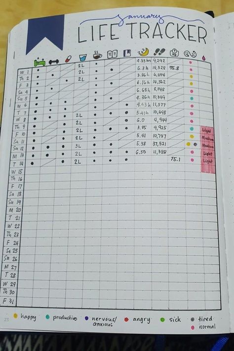 Life Tracker, Bullet Journal Ideas Templates, To Do Planner, Habit Tracker Bullet Journal, Creating A Bullet Journal, Bullet Journal Paper, Bullet Journal Tracker, Bulletin Journal Ideas, Self Care Bullet Journal