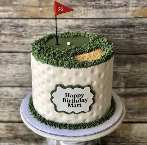 Golf Ball Cake, Golf Themed Cakes, Happy Birthday Matt, Golf Birthday Cakes, Golf Cake, Golf Birthday Party, 30 Birthday Cake, 40th Birthday Cakes, Birthday Cakes For Men