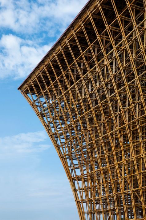 Vtn Architects, Bamboo Building, Welcome Center, Bamboo Structure, Bamboo Architecture, Bamboo Art, United Center, Colossal Art, Phu Quoc