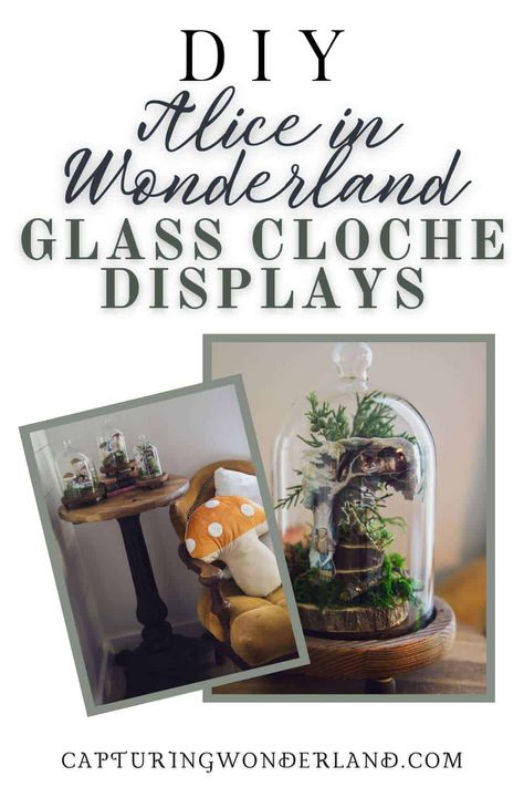 Craft your own whimsical Wonderland with our DIY Glass Cloche Display. Explore enchanted scenes and add a touch of magic to your decor! #DIYDecor #AliceInWonderland #glassclochedisplay #glasscloche #clochedisplays Glass Cloche Ideas, Diy Alice In Wonderland, Cloche Display, Cloche Ideas, Down The Rabbit Hole, Glass Cloche, The Rabbit Hole, Rabbit Hole, The Rabbit