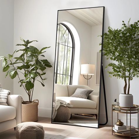 Floor Mirrors - Bed Bath & Beyond Full Length Mirror With Stand, Leaning Against Wall, Full Length Mirror Stand, Large Floor Mirror, Mirror Standing, Mirror With Stand, Full Length Floor Mirror, Full Length Mirror Wall, Wood Framed Mirror