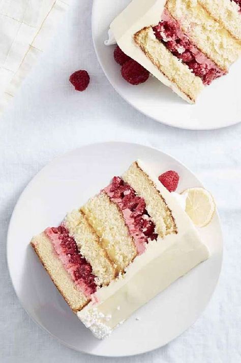 Raspberry Lemon Cake, Raspberry Lemon Cakes, Evelyn Rose, Raspberry Frosting, King Arthur Baking, Lemon Frosting, Impressive Desserts, Lemon Cake Recipe, Leftover Cake