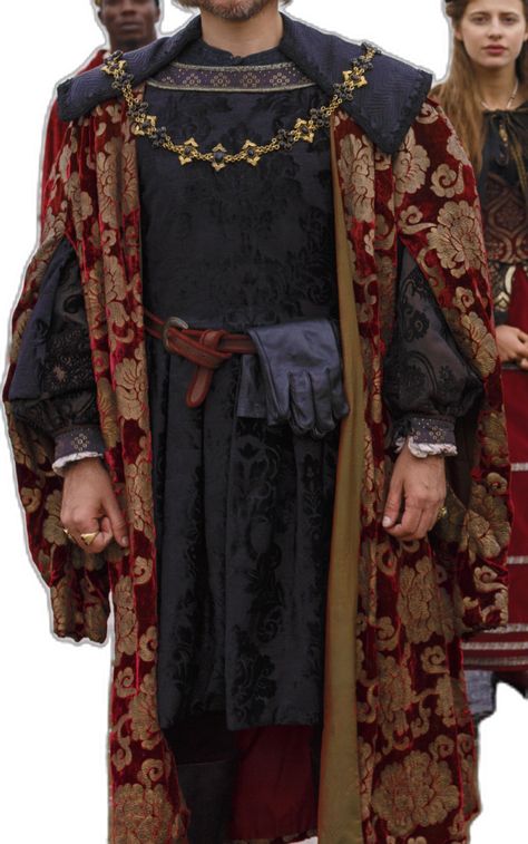 Medieval Royalty Clothing Men, Middle Ages Fashion Men, English Medieval Clothing, Victorian King Clothing, Medieval Clothing Men Noble, 1500s Mens Fashion, Medieval French Clothing, 1400s Mens Fashion, Medieval Royalty Clothing