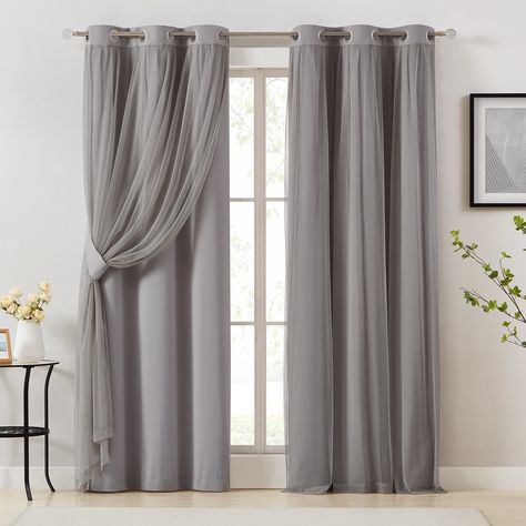 Grey linen curtains