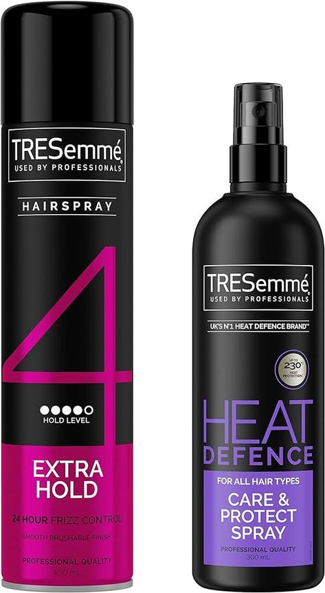 TRESemme Heat Defence Spray & Extra Hold Hair Spray Styling Regime Bundle 2 Piece : Amazon.co.uk: Beauty Split Hair, This Heat, Beauty Must Haves, Frizz Control, Hair Spray, Heat Styling Products, Shiny Hair, Smooth Hair, Wet Hair