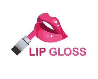 Lip Gloss Logo design - This is an ideal logo for cosmetic businesses specialized in lip gloss products. The inspiration was based on healthy attractive lips that the use of the product should show as results. It is sexy appealing an attractive.  Price $0.00 Logo Design For Lip Gloss, Lip Gloss Business Ideas Logo, Lips Logo Branding, Lip Gloss Logo, Rolling Stones Album Covers, Attractive Lips, Facebook And Instagram Logo, Ideal Logo, Kiss Logo