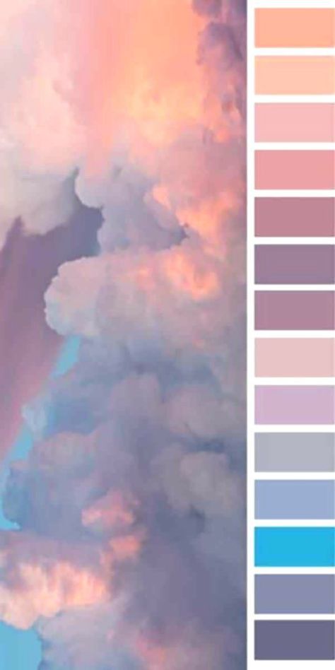 Beautiful and oversized color palette full of sky hues | Pastel colour palette, Color palette challenge, Color palette Color Palette Challenge, Color Schemes Colour Palettes, Palette Art, Hue Color, Pastel Decor, Pastel Colour Palette, Color Palette Design, Aesthetic Colors, Colour Schemes